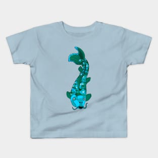 Turquoise Koi Fish Kids T-Shirt